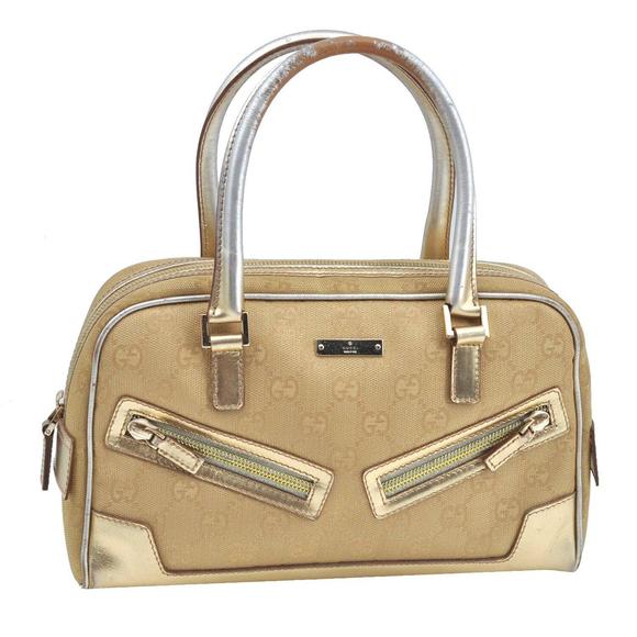 Auth Gucci Vintage Hand Bag Purse Gg #78361G23B - Picture 1 of 15